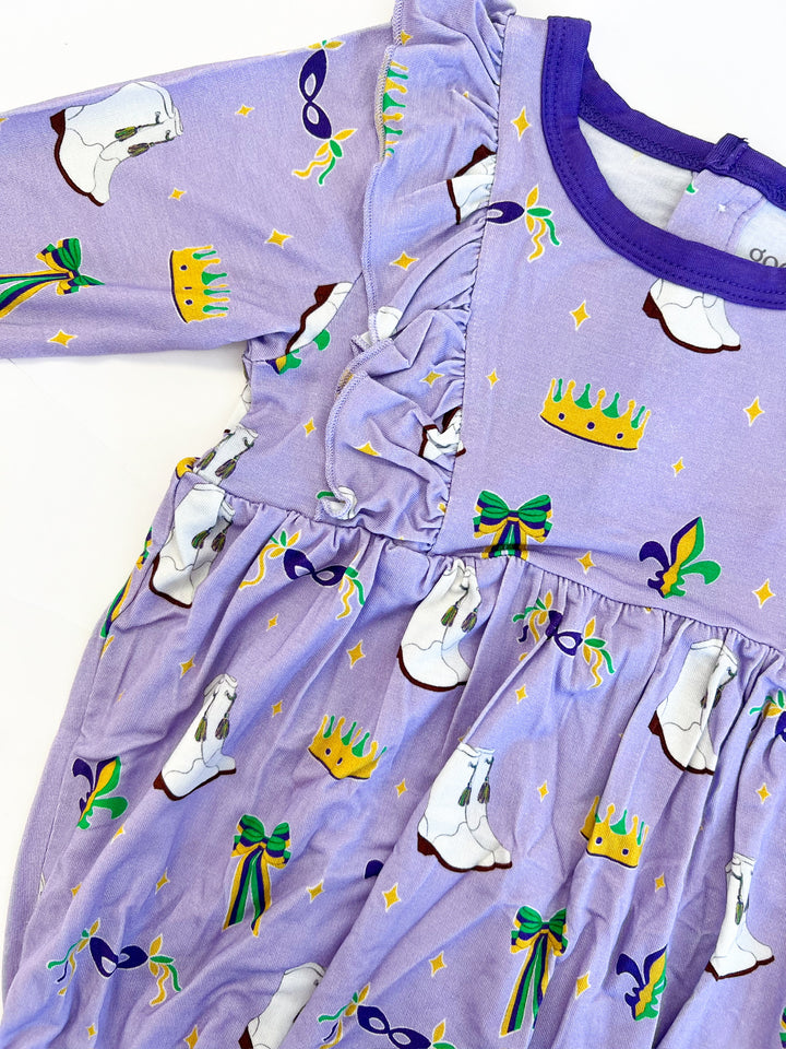 Mardi Gras Queen LS Flutter Bubble