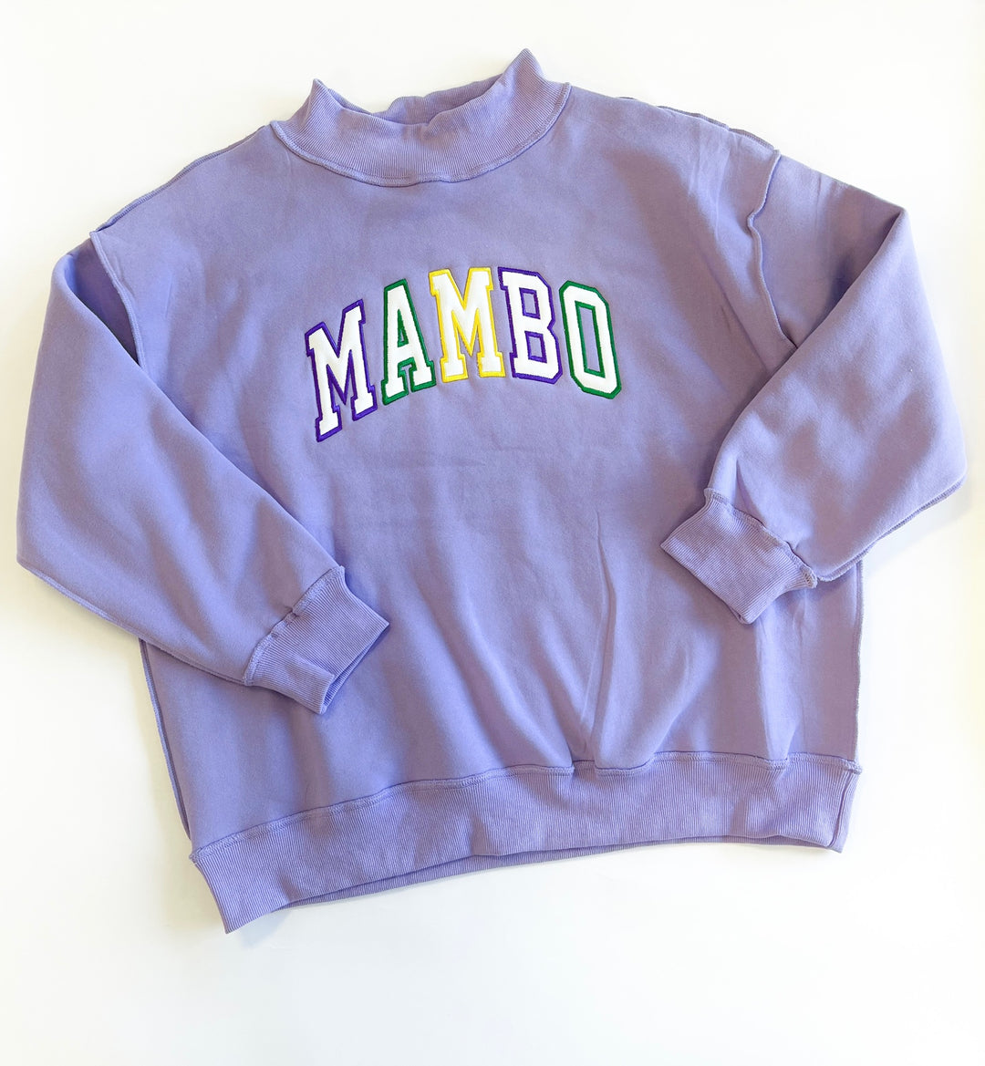 ***PRE-ORDER*** Mambo Babe Mock Neck Lavender Pullover
