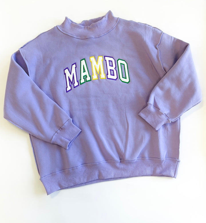 ***PRE-ORDER*** Mambo Babe Mock Neck Lavender Pullover