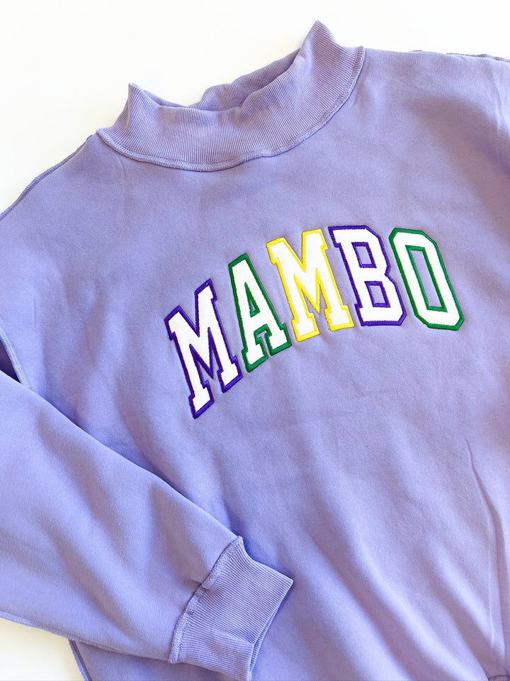 ***PRE-ORDER*** Mambo Babe Mock Neck Lavender Pullover