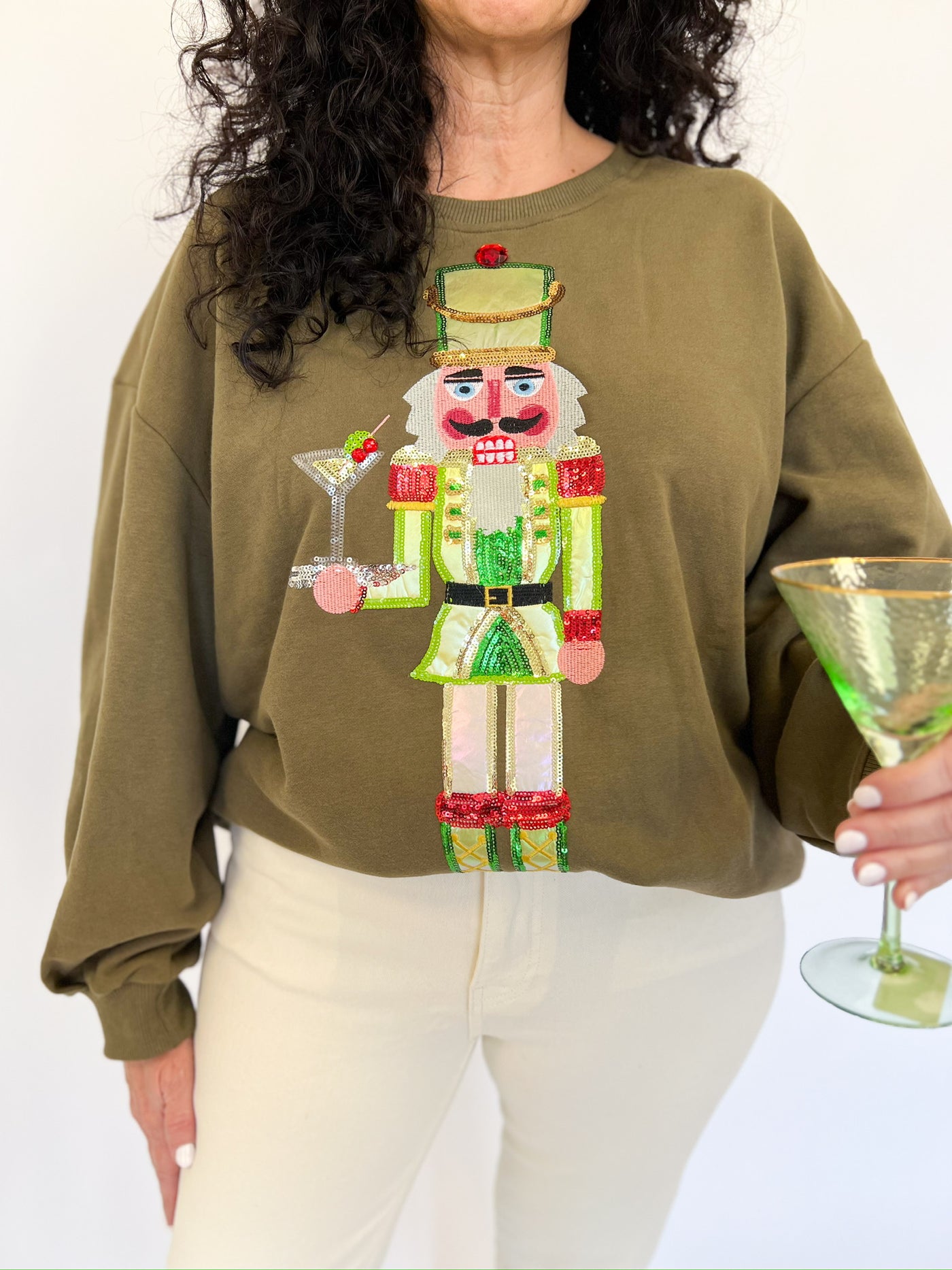 Martini Time Nutcracker Sweatshirt