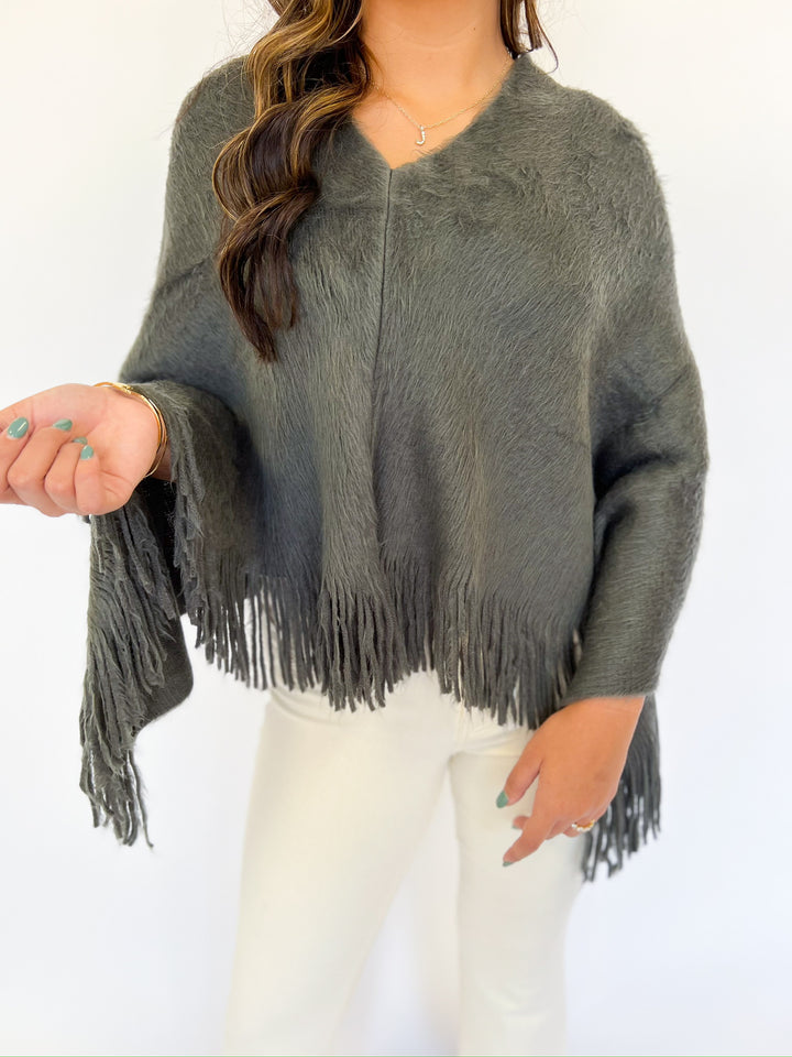 Grey Fern Poncho