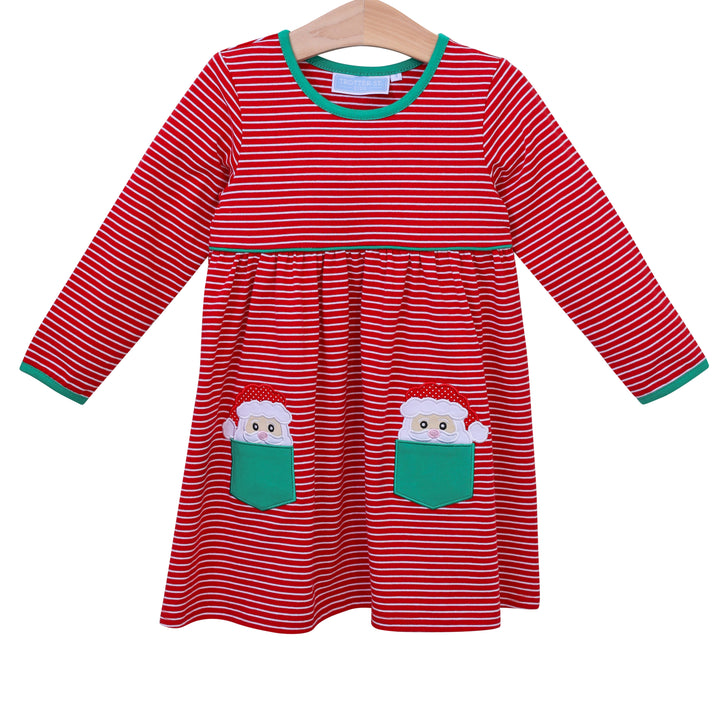 Santa Peek a Boo Pocket Dress