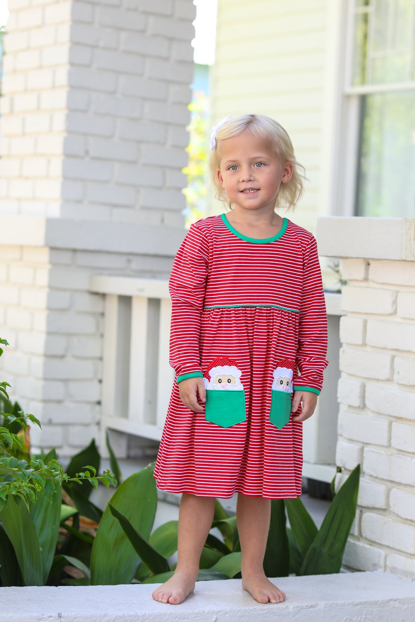 Santa Peek a Boo Pocket Dress