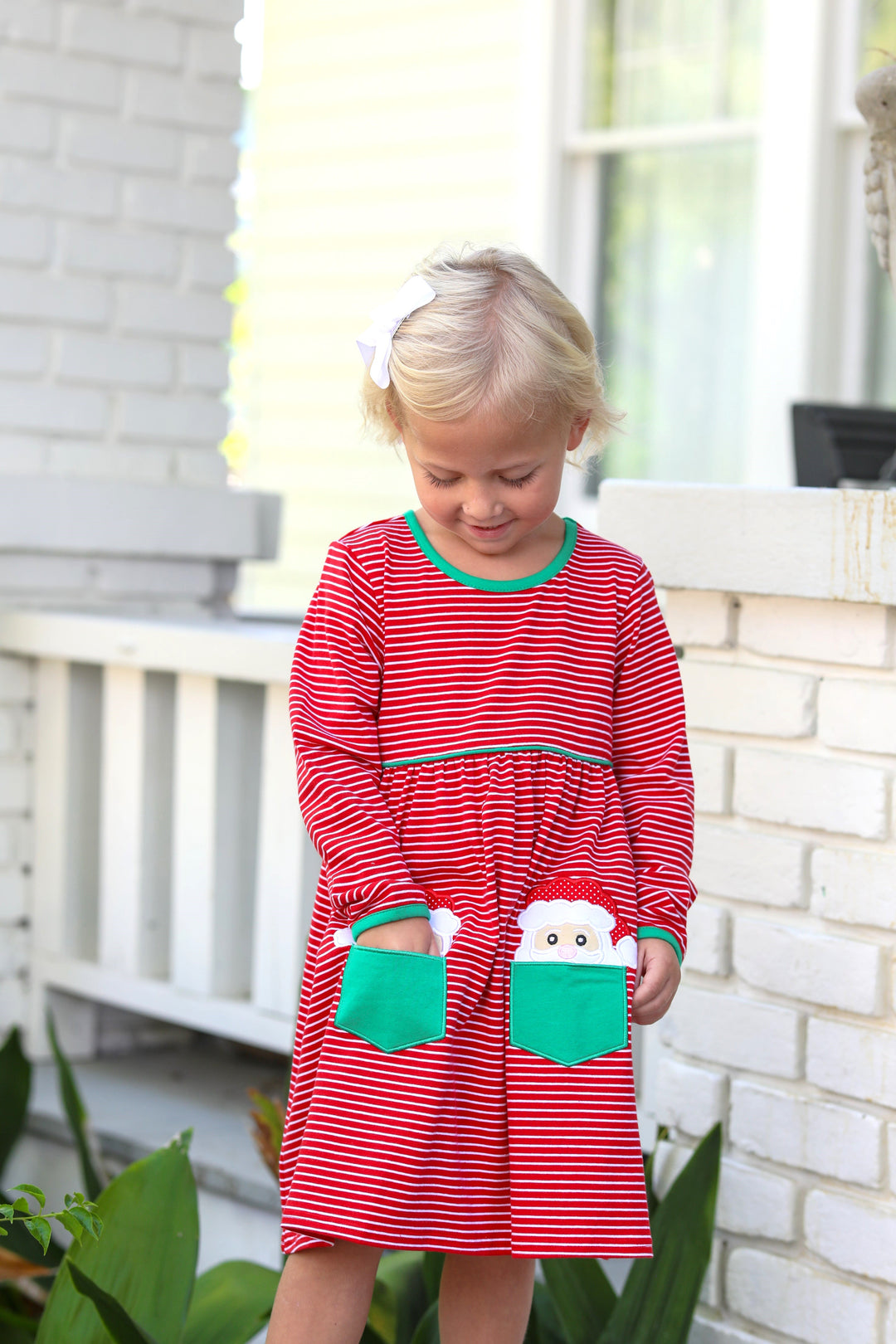 Santa Peek a Boo Pocket Dress