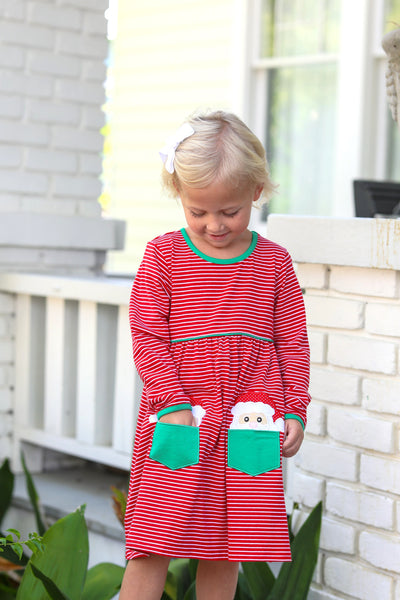 Santa Peek a Boo Pocket Dress