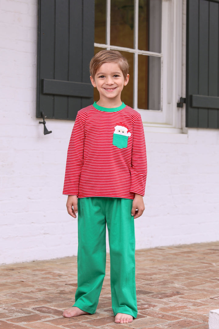 Santa Peek a Boo Pocket Pant Set