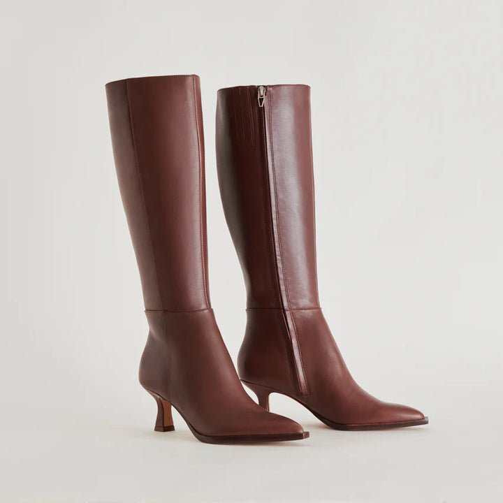 Auggie Chocolate Leather Boots