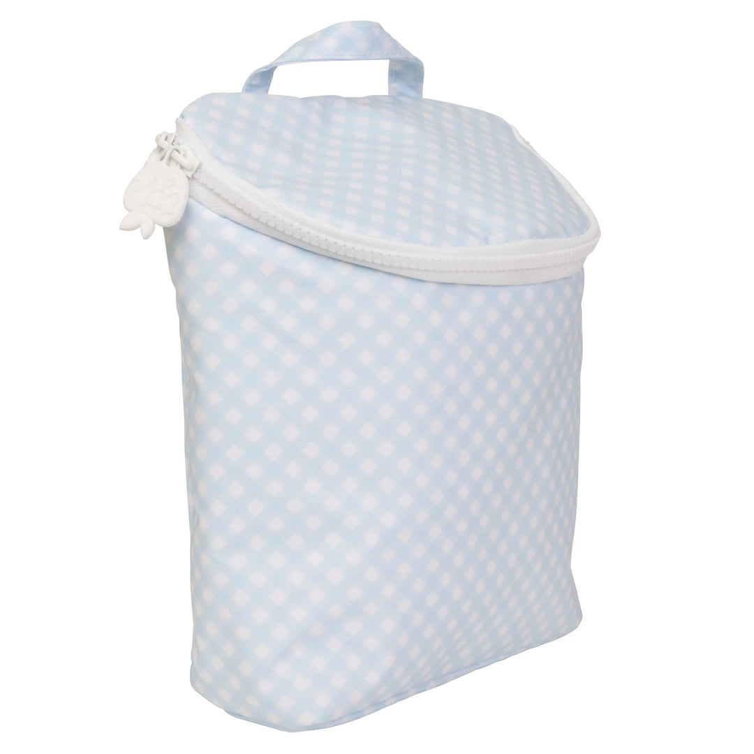 Blue Gingham Bottle Bag