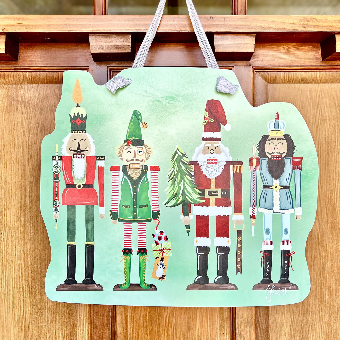 Festive Nutcracker Door Hanger