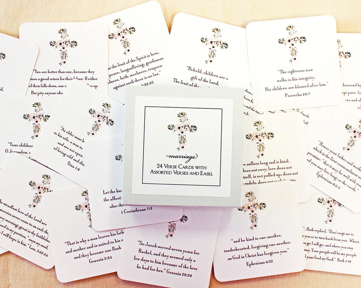 Marriage 24 Verses Cards & Easel