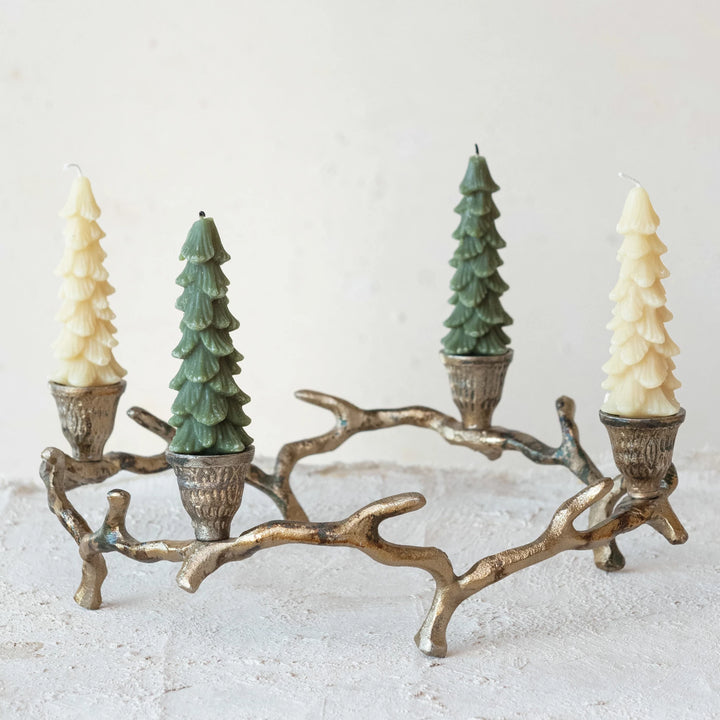 Twig Advent Wreath Taper Holder